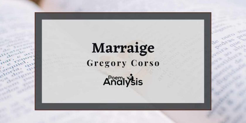 Marriage by Gregory Corso