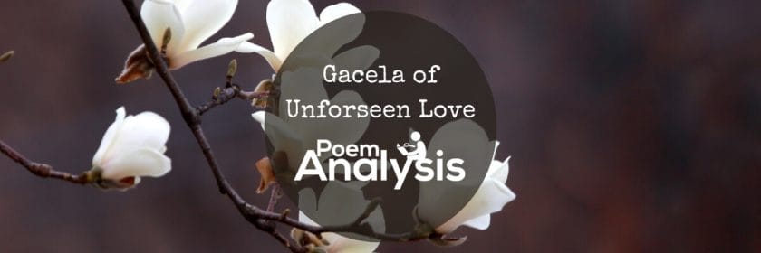Gacela of Unforseen Love by Federico Garcia Lorca